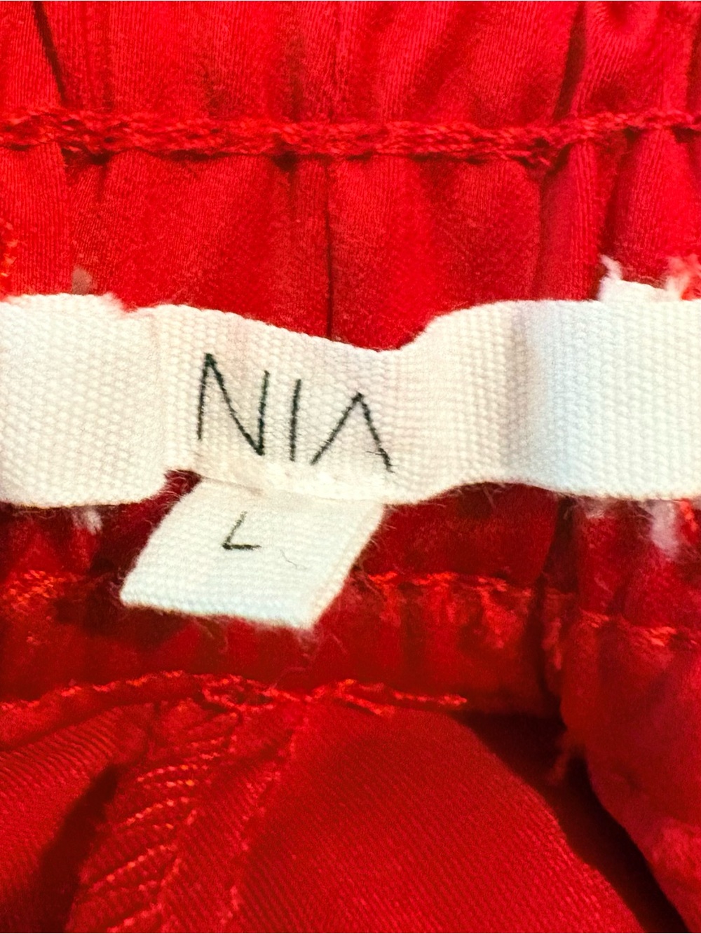 Anthropologie NIA Athletic Red Shorts with White Stripes - Picture 4 of 4